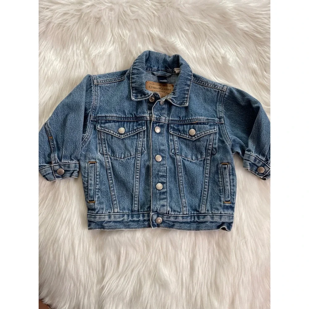 Classic OshKosh B'gosh Toddler Denim Jacket Medium Wash Size 2/2T Used